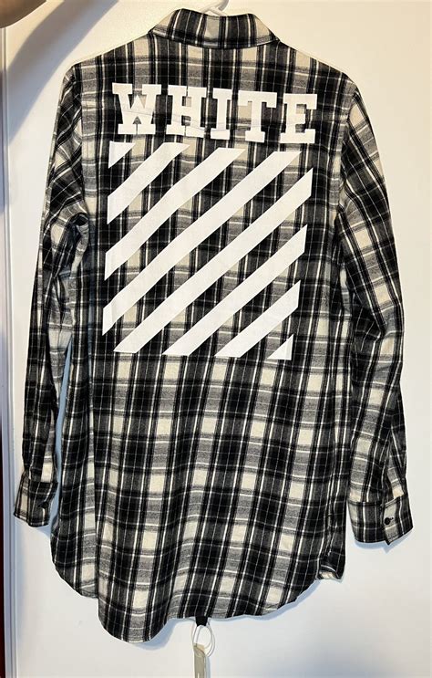fake off white flannel